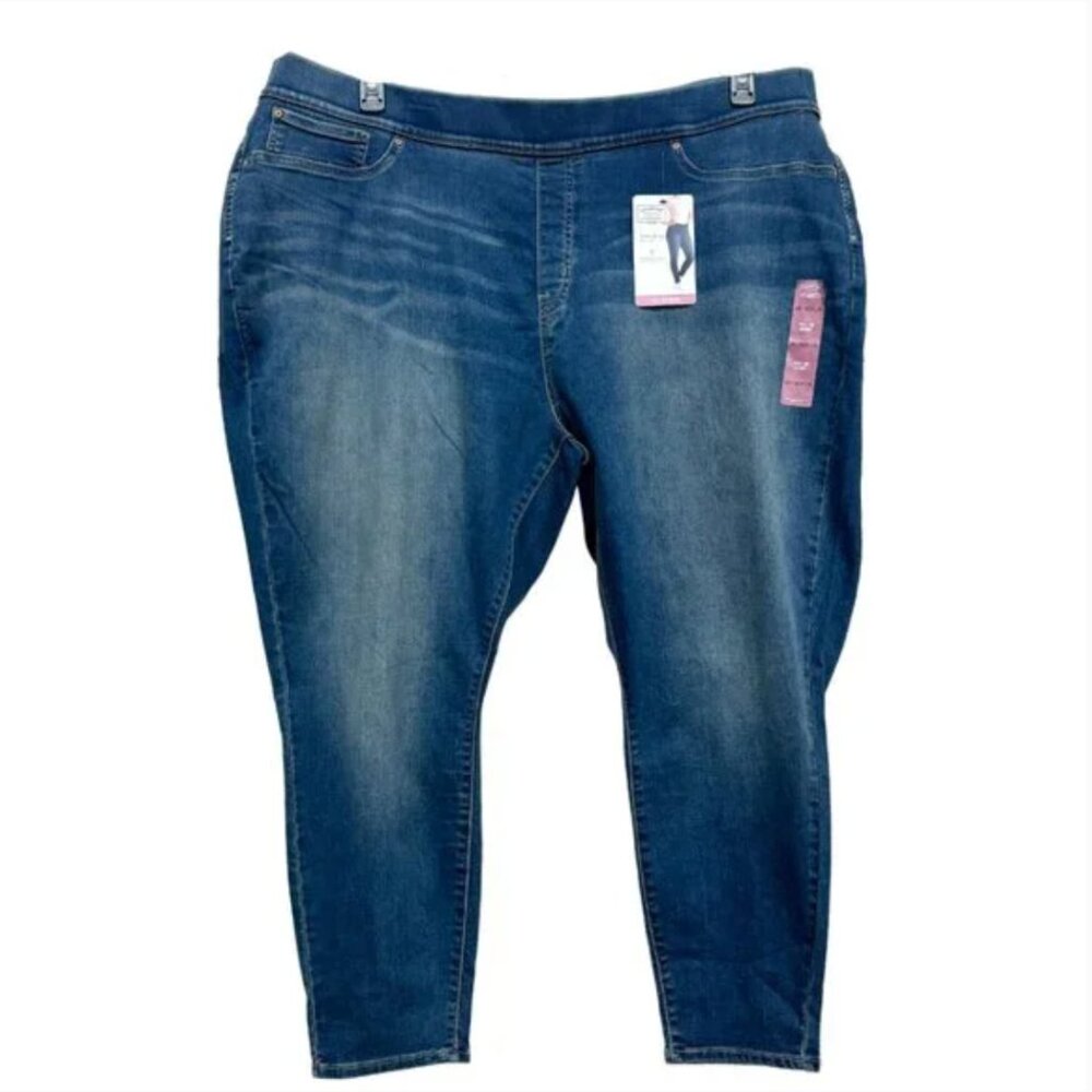 SIGNATURE by LEVI’S Pull-On Skinny Jeans Totally Shaping Size 28 Short Plus Size